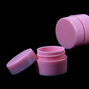 Розовая баночка для крема, Пустой пластиковый косметический контейнер, розовая баночка, небольшой образец косметики для разлива по бутылкам, футляр для пудры для ногтей F20171447 Изображение 2