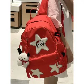 Sanrio Hellokitty star Студентка Колледжа Милая Дикая Школьная Сумка Большой Емкости Рюкзак Старшеклассницы Mochila Infantil