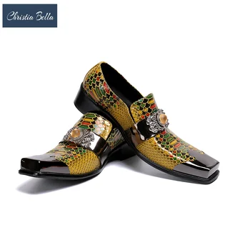Christia Bella/ Итальянская Официальная мужская обувь ручной работы, Модная кожаная обувь для вечеринок, большие Размеры, клубные модельные туфли, Мужская обувь, Броги