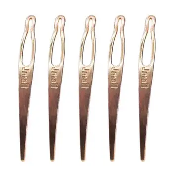 3X Гладкие переплетающиеся крючки для вязания крючком, аксессуары для ремонта, инструменты золотистого цвета Изображение 2