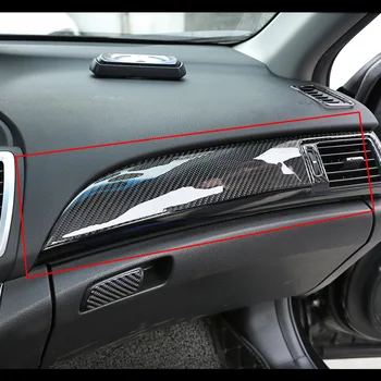 Для Honda Accord 9th 2013-2016 Наклейка на центральную панель управления автомобиля из мягкого углеродного волокна, накладка, аксессуары для интерьера авто Изображение 2