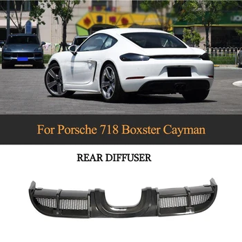 Задний диффузор из углеродного волокна для Porsche 718 Boxster Cayman 2016-2018 Изображение 2