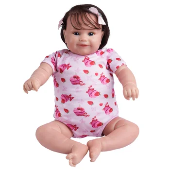 55-сантиметровая кукла-перерожденец, имитирующая мягкую резиновую эмаль, Пластиковая реалистичная малышка