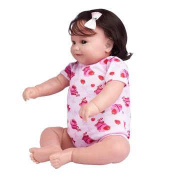 55-сантиметровая кукла-перерожденец, имитирующая мягкую резиновую эмаль, Пластиковая реалистичная малышка Изображение 2