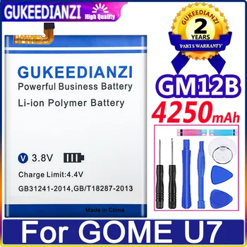 Bateria 4250mAh Высококачественный Аккумулятор GM12B Для GOME U7 Высокой емкости Гарантия на аккумулятор Один год + Бесплатные инструменты  