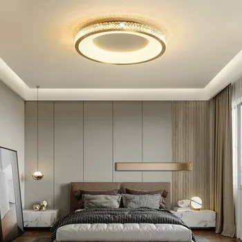 AiPaiTe современные светильники, роскошный светодиодный круглый потолочный светильник, железный потолочный подвесной светильник для главной спальни, гостиной. Изображение 2