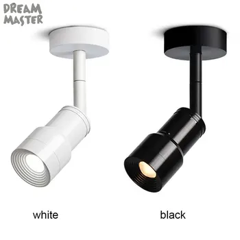 Новый светодиодный потолочный светильник zoom, 3 Вт, 5 Вт, 7 Вт, светодиодное масштабируемое освещение Cree, лампа для магазина домашней одежды, серебристо-белое точечное освещение Изображение 2