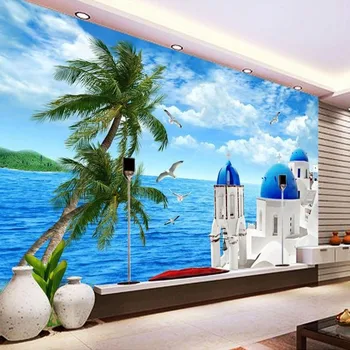 beibehang Пользовательские фрески 3D фотообои Эгейский диван фон обои гостиная спальня обои 3d papel de parede
