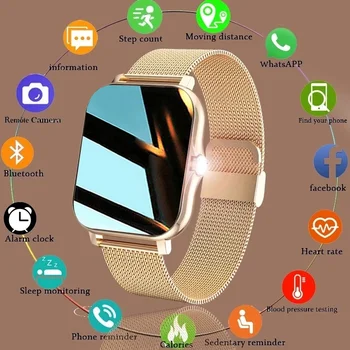 2023 Женские смарт-часы, Мужской пульсометр, фитнес-трекер, женские часы с Bluetooth-вызовом, смарт-часы для телефона Xiaomi Samsung Android