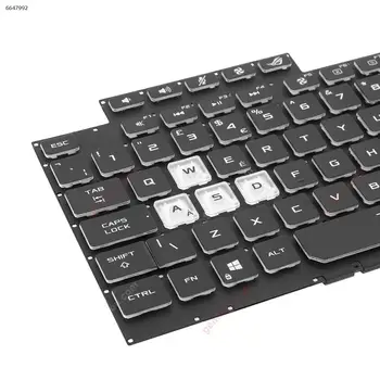 Британская клавиатура для ноутбука Asus G731GT G731GU черная с подсветкой без рамки Изображение 2