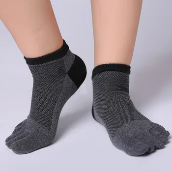 Носки с пятью пальцами, мужские Летние Хлопчатобумажные носки с разрезным носком в тонкую короткую трубочку, впитывающие воздухопроницаемость