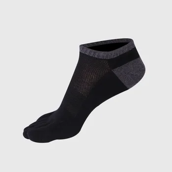 Носки с пятью пальцами, мужские Летние Хлопчатобумажные носки с разрезным носком в тонкую короткую трубочку, впитывающие воздухопроницаемость Изображение 2