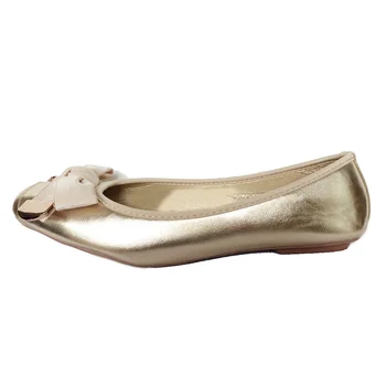 CEYANEAO/ Демисезонные женские туфли-лодочки из мягкой кожи на плоской подошве, милые Модные женские туфли на плоской подошве, Офисные брендовые туфли, Женская обувь E1061 Изображение 2