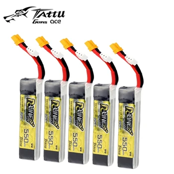 Tattu R-Line 1,0 LiPo Аккумуляторная Батарея 2S 3S1P 550 mAh 95C 7,4 V 11,1V В упаковке с разъемом XT30 для RC FPV Гоночного Дрона Quadcopte