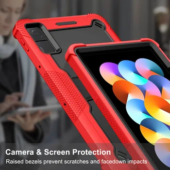 Для Xiaomi Redmi Pad 10,61 дюймовый Чехол Redmi pad 10,61 Чехол Детский Безопасный Силиконовый ПК Гибридная Противоударная Подставка для Планшета Funda Изображение 2