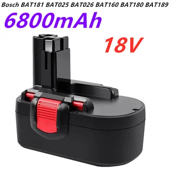 Аккумуляторная батарея 18 В 6,8 Ач Compatibel для Bosch BAT181 BAT025 BAT026 BAT160 BAT180 BAT189 PSR 18 VE-2 GSR VE-2 GSB