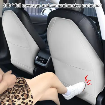 Для Tesla Модель 3 модель Y Защита спинки сиденья Автомобиля От ударов, Защита салона От детей, Защита от Грязной Кожи, Аксессуары для укладки, украшения
