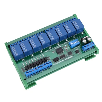 2X DC 24V 8-канальная релейная плата RS485 Modbus RTU UART пульт дистанционного управления переключатель DIN35 Rail Box для автоматического управления PLC
