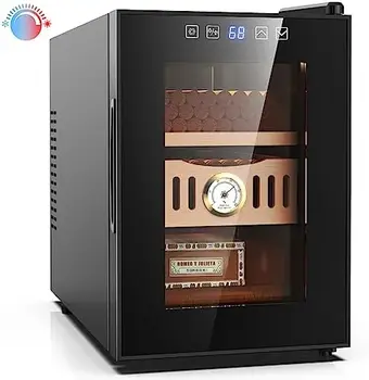 Шкаф-холодильник объемом 18 л, шкаф для контроля температуры охлаждения и нагрева с полками из испанского кедра и гигрометром, подарок для