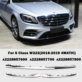 A2228857600 A2228857700 7800 Спойлер Переднего Бампера С Хромированной Отделкой Для Mercedes Benz S Class W222 S450L S500L 560 4MATIC