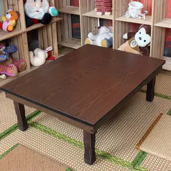 80x60 см, Антикварный корейский кофейный Чайный столик, Складная ножка, Мебель для гостиной в азиатском стиле, Традиционный Деревянный обеденный стол на полу Изображение 2