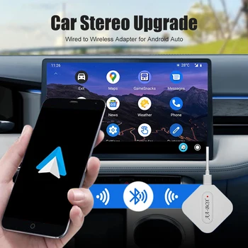 Беспроводной Android Адаптер Автомобильный ключ для Android Auto AI Box Автомобильный мультимедийный плеер Mirrorlink Bluetooth Автоматическое подключение Plug * Play Изображение 2
