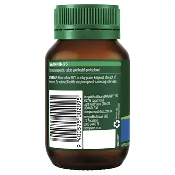 Thompson's Ginkgo Max 6000 мг 60 Капсул Тонизирующего средства для мозга Brahmi VitaminB Функция фокусировки Здоровая умственная работоспособность во время стресса Изображение 2