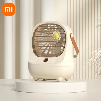 Xiaomi Новый портативный Вентилятор для увлажнения водяного Тумана с вертушкой Домашний Распылитель Электрический Вентилятор Охлаждения Кондиционера Увлажнитель воздуха