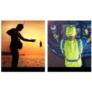 Портативные светодиодные перчатки, лампа, рыболовный светодиодный фонарик, ночник, водонепроницаемые перчатки со спасательными инструментами, прочные перчатки без пальцев Изображение 2