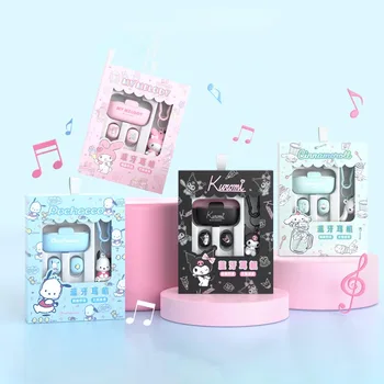Sanrio Kuromi Cinnamoroll My Melody Pachacco Беспроводные Bluetooth-наушники Kawaii с шумоподавлением, Портативные Bluetooth-наушники