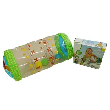 Надувной детский каток для ползания с погремушкой, ранняя развивающая игрушка для младенцев, игры для начинающих, практика в помещении Изображение 2