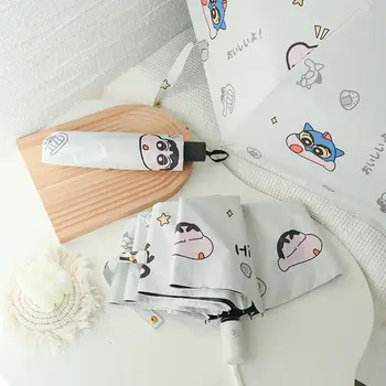 Зонтик, аниме, креативный карандаш, Shin-Chans Kawaii, Портативный складной Солнцезащитный зонтик с защитой от ультрафиолета, Милый подарок на День рождения Изображение 2