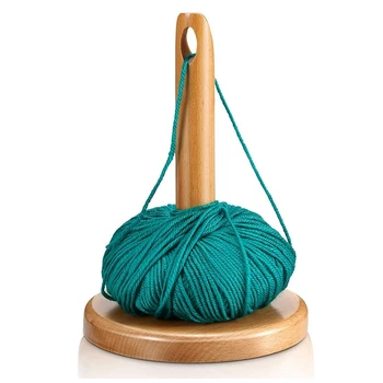 Деревянный держатель для пряжи для вязания крючком с отверстиями, Аксессуар для вязания и вышивки, Подарочный Инструмент для организации пряжи для бабушки