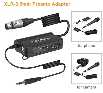Адаптер микрофонного предусилителя к аудиоадаптеру 3,5 мм, предусилитель для камеры, Видеокамера, телефон, адаптер для микрофона Изображение 2