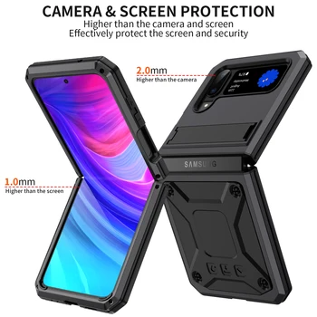 Металлическая Алюминиевая Броня 360 Полная Защита Противоударный Чехол Для Samsung Galaxy Z Filp 4 3 Fild4 Fild3 5g Чехол Для телефона Funda Coque
