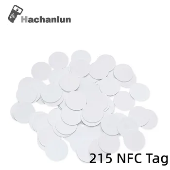 30-50 шт NFC NTag215 Монета Карта Контроля доступа 13,56 МГц NTAG 215 Телефонная Наклейка RFID-Этикетка Сверхлегкая Бирка диаметром 25 мм Круглая Коробка