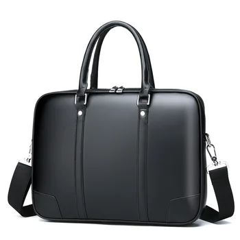 Новый Роскошный кожаный деловой мужской портфель, мужская модная сумка через плечо, мужская сумка-мессенджер, повседневная брендовая сумка для компьютера