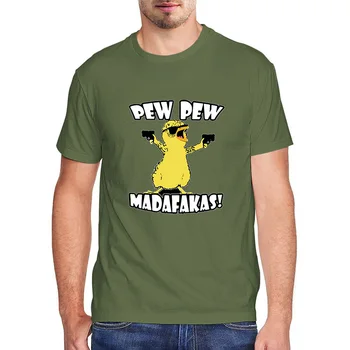 Винтажная мужская футболка Pew Pew Madafakas Унисекс, футболка в стиле харадзюку, Забавный цыпленок, Мем, мужские футболки, топы, хлопковая уличная одежда 3xl Изображение 2