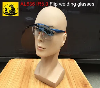 AL636 IR5.0 сварочные очки Раскладушка Ультрафиолетовые инфракрасные лазерные очки Двойная защита Защитные очки для газовой резки