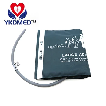 10 шт./манжета для измерения артериального давления, Многоразовая Большая манжета NIBP для взрослых, одинарная трубка для пациента, неинвазивный монитор артериального давления, трубка для рук