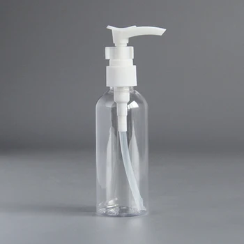 5 шт./упак. Прозрачная пластиковая бутылка для лосьона объемом 60 мл, многоразового использования, с белым насосом-распылителем, портативная бутылка для лосьона из ПЭТ-пластика