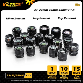 VILTROX 23 мм 33 мм 56 мм Объектив F1.4 AF Автофокус APS-C Объектив для объектива fuji X Canon M mount Sony E Nikon Объектив Z mount Объективы для фотоаппаратов
