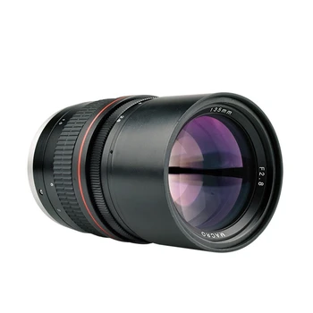 Полнокадровый объектив камеры 135 мм F2.8, Портретный объектив с большой диафрагмой F2.8 с ручной фокусировкой для камер Canon
