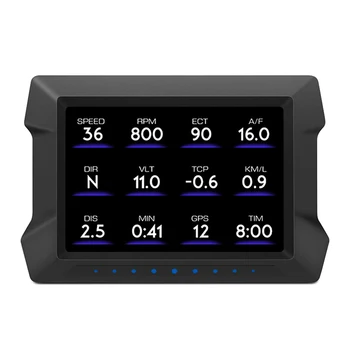 Универсальный автомобильный HUD-дисплей P22, цифровой GPS, умный спидометр, OBD2 сканер Изображение 2