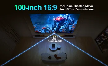 100-дюймовый проекционный экран ALR с рассеянным светом для сверхкороткой проекции, экран с фиксированной рамкой Изображение 2
