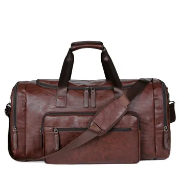 Новые мужские Водонепроницаемые кожаные дорожные сумки Большой емкости, Женская сумка для багажа, Большая дорожная сумка Унисекс для деловой поездки
