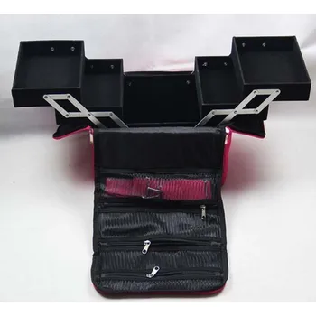 3-слойная профессиональная сумка для косметических инструментов, роскошный дизайн, складной чехол для хранения косметики, косметический органайзер для ногтей
